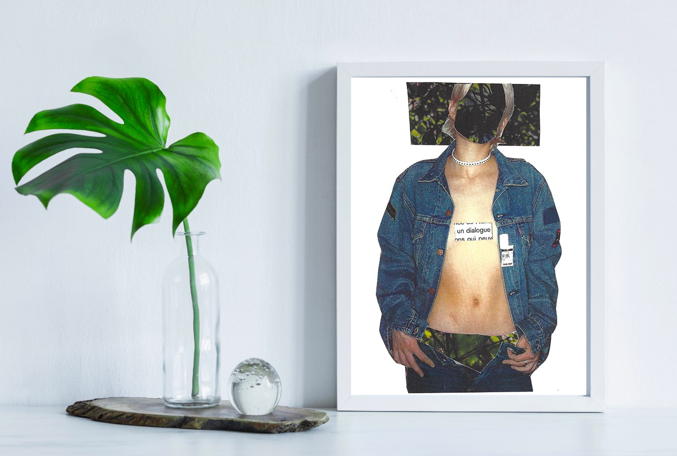 Affiche Critical Disco. Collage 004. Femme en jeans.