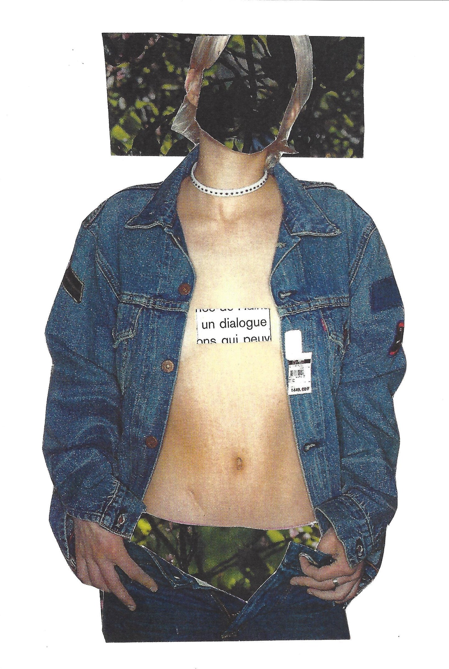 Affiche Critical Disco. Collage 004. Femme en jeans.